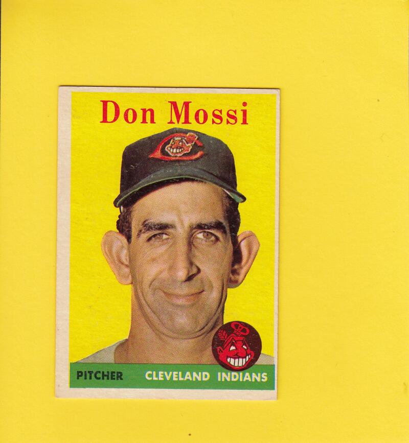 1958 Topps #35 Don Mossi Cleveland Indians VG/EX UER Lot # 12025 | eBay