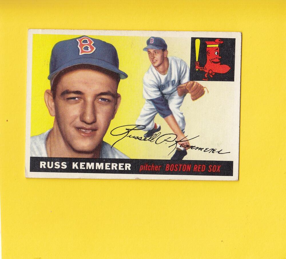 1955 Topps 18 Russ Kemmerer Boston Red Sox Vg Ex Rc Rookie Lot 13051 Ebay